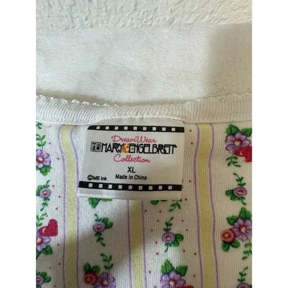 Mary Engelbreit Dream Wear  XL Nightgown Yellow Floral "Cup of Kindness" - Picture 2 of 12
